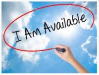 Tekst: ik ben beschikbaar rood omcirkeld